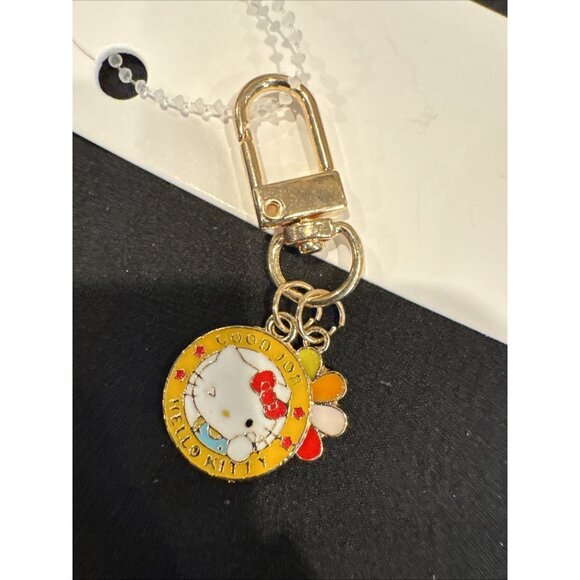 Cute Bag Keychain Hello Kitty Enamel Zipper Pull Charm Colorful Keyring New - Picture 2 of 4